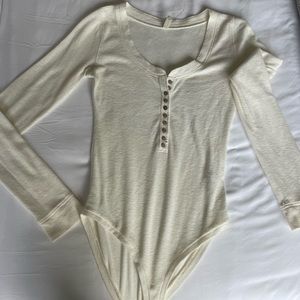 Free People cream bodysuit